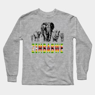 Africa's Big Five for Zimbabwe Fans Long Sleeve T-Shirt